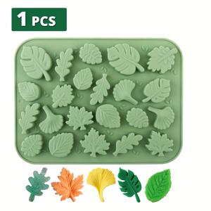 TEMU 초콜릿, 과자, 얼음 틀, 젤리 및 DIY 베이킹을 위한 22 구멍 실리콘 잎 모드 - 추수감사절, 크리스마스, 할로윈, 부활절 및 한ук카 트리트, 축제 베이킹 도구를 위한 다용도 잎 모양 모드, 중립적인 맛 모드, 내구성 있는 실리콘 모드|얼음트레이