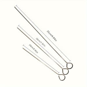 TEMU 3pcs 스테인레스 스틸 와이크 안정자 - 안정된 와이크 배치에 적합한 내구성 있는, 열을 견딜 수 있는 촛불 만들기 도구, 손수 제작 및 상업용 촛불 생산에 이상적, 촛불 만들기 용품 | 현대적인 촛불 홀더 | 내구성 있는 구조, 촛불 만들기 키트