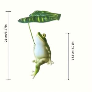 TEMU 싱글 팩에 있는 아름다운 개구리 조각품, 귀여운 만화 스타일의 녹색 개구리 조각품을 특징으로 합니다. 실내 및 실외 장식에 적합하며, 정원, 연못, 홈 오피스, 또는 책상에 이상적인 것입니다. 개구리 정원 장식용으로 독특한 선물입니다.