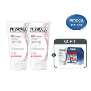 [피지오겔] 피지오겔 레드수딩 AI 리페어크림 100ml 2개 + (증정)클렌징젤 30ml+홀리데이기프트백