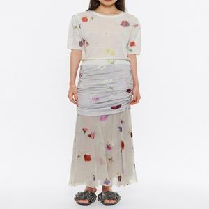 [빔바이롤라] 그레이 플라워 미디 스커트 B245AWS004GRB