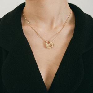 [핀리] Cap necklace - gold