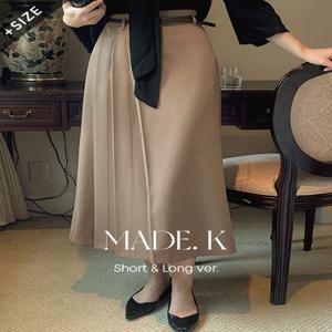 [자체제작/숏,롱/S-XL/하객룩????]#여름???? 위닛 언발 플리츠 스커트(벨트SET) (데이트룩/하객룩/봄스커트/플리츠스커트/벨트스커트/미니스커트/롱스커트)