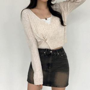 [2기장/S~2XL/속바지O] 퍼스트 젠지룩 브러쉬 데님 y2k 청치마 숏 미니 스커트