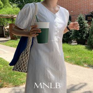 ????[1천장돌파][하객룩/휴양지][직진배송][MNLB] 아로마 레이스 라인 스트랩 코튼 롱 원피스