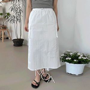 [made/free-xl] 받아줘 바스락 밴딩 카고 롱 스커트 -4color