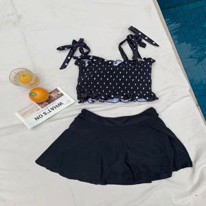 도도 비키니(M,L) 휴양지 바캉스 튜브탑 모노키니 원피스수영복 비치웨어 블랙 도트