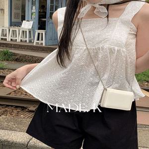 [자체제작/1만장돌파!/뉴컬러추가!/S-L/휴양지룩????]#여름???? 로망스 레이스 나시 블라우스 (데이트룩/휴양지룩/여름나시/레이스나시/레이어드/펀칭나시/나시블라우스)
