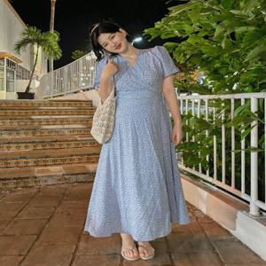[M~2XL/빅사이즈주문폭주] 커밍 랩 원피스 빅사이즈 플라워 슬릿 트임 페미닌 신혼여행 롱 맥시 비치원피스 끈 반팔 비치웨어 여행 휴양지 휴가
