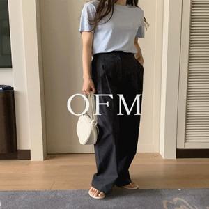 [ofm] 버튼 와이드 핀턱 (sl)