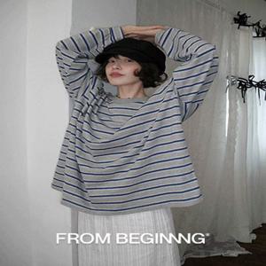 [단독] [MADE]스터닝 박시 스트라이프 티(컬러추가) (3color)(살안타템 여름 티셔츠 긴팔티 스트라이프티 출근룩 긴팔티셔츠 롱슬리브 오피스룩 긴팔)