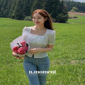 [재구매1위❤️누적2만장/국내제작][여름블라우스????반팔블라우스/퍼프블라우스/하객룩/여리템/블랙프라이데이][MADE]폴린스퀘어블라우스 - 4color
