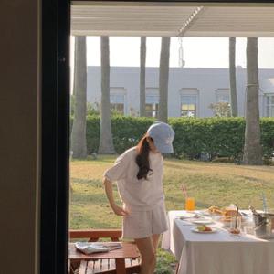 [이지웨어필수템/5000장돌파]리지맨투맨+반바지세트_3color  데일리룩/러블리/트레이닝/꾸안꾸/트레이닝세트/반바지/숏팬츠/밴딩팬츠/바지/맨투맨/맨투맨세트