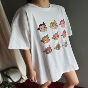컬러풀 아톰 오버핏 반팔탑