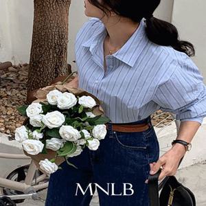 [단독] [????시즌오프] [당일발송/9천장돌파][스트라이프셔츠/레이어드][MNLB] 샤이닝 루즈핏 멀티 스트라이프 셔츠