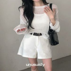 [흠뻑쇼????여리핏] 언유즈얼리 니커 보트넥 그물니트(3color) 여름니트/여름긴팔/시스루니트/썸머니트/보트넥니트/살안타템/에어컨템/장마템/장마룩