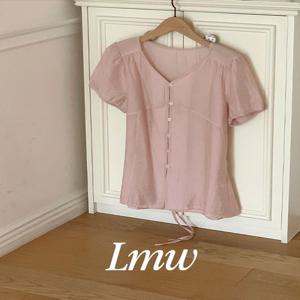[썸머????][하객룩][무료배송][l.m.w] 라튤립 스트랩 반팔 블라우스 (bl)