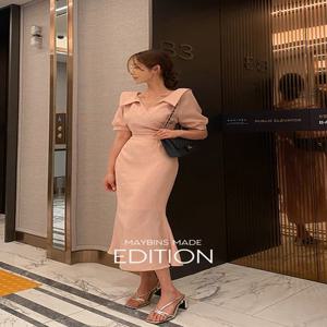 [당일발송/MADE]리바 카라 롱 원피스(자체제작 제작상품 원피스 롱원피스 카라원피스 하객룩원피스 여름하객룩 여름하객원피스 데이트룩 모임룩 격식룩 하객룩 청순)