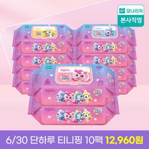 모나리자 캐치! 티니핑 아기 물티슈 (캡형) 70매*10팩