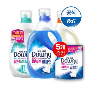 다우니 프리미엄 세탁세제 실내건조 냄새딥클린 1.9L 1.8L 2개 외 리필 모음+200ml 2개