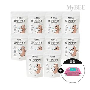 초핫딜 마이비 삶기세탁세제 리필(400g) 10팩+데일리케어 캡형 물티슈 100매