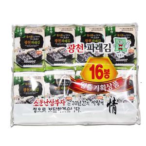 소문난 삼부자 광천파래김 4.5g x 16단 x 10개