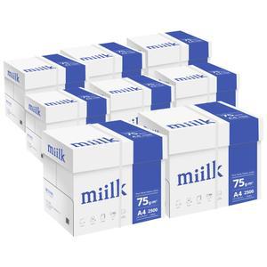한국 밀크 A4 복사용지(A4용지) 75g 2500매 8BOX