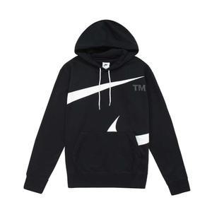 나이키 NSW 스우시 세미 브러쉬드 백 플리스 후드티 블랙 남자 풀오버 기모 긴팔 티셔츠 후디 DD6011-010