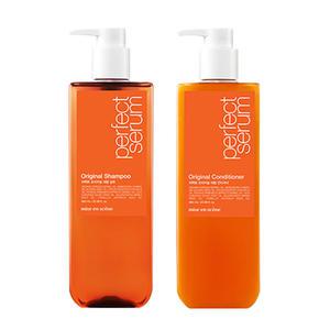 미쟝센 퍼펙트 오리지널 세럼 샴푸 + 컨디셔너 680ml/모발영양 플로럴향