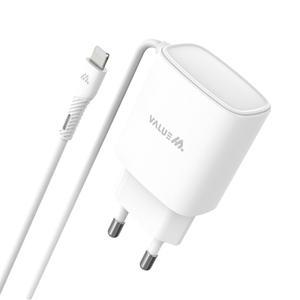 밸류엠 5V 1A 저속 USB 충전기 8핀 케이블 일체형