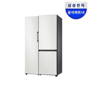 삼성전자 비스포크 2도어 냉장고 세트 573리터 RB33A3662AP+RZ24A5660AP 메탈쿨링 키친핏