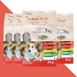 더독 닥터소프트 연어감자3kg 4개 + 계란찜 1박스 랜덤 증정