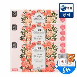 르샤트라 건조기용 드라이시트 피오니부케 40매 x 3개 + 세탁세제 + 주방세제 Gift