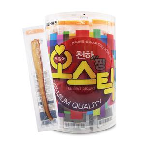 천하짱 오징어스틱 400g 1통 (10g x 40개) 오스틱 버터향 조미오징어