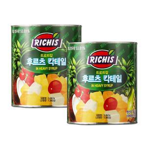 리치스 후르츠 칵테일 3kg X 2개 과일통조림 대용량