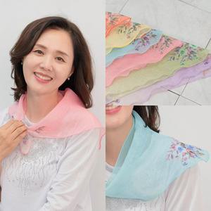 마미소 마 미니 삼각 스카프 마50% 여름 넥카프 엄마옷 할머니옷 빅사이즈 4060 마담 중년여성 옷
