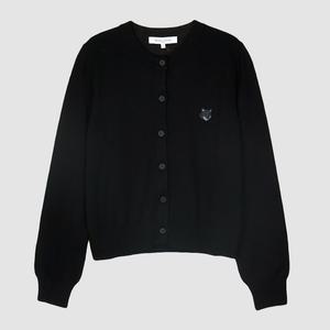 메종키츠네 25SS 볼드 폭스헤드 레귤러 여성 가디건 MW00508KT1036 P199 black