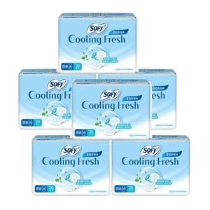 쏘피 쿨링 프레쉬 생리대 팬티 중형 20P 6팩