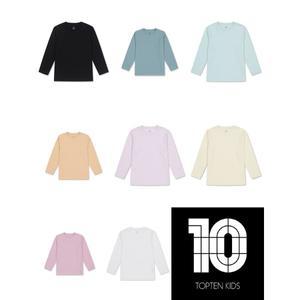 [롯데백화점]탑텐키즈 MKD5TS3901 탑텐키즈 23년 SS(아동) 에센셜) USA코튼 베이직 9부 티셔츠