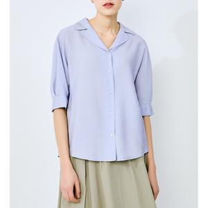 볼륨 오픈 칼라 셔츠 SWWSTO22560
