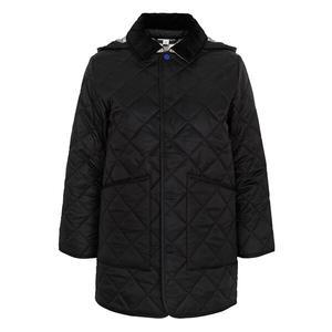 KIDS 24FW 블랙 코듀로이 칼라 퀼팅 롱 자켓 8092531 BLACK/8A,10A