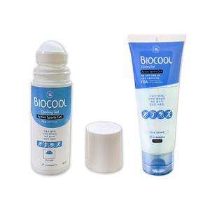 바이오쿨 100ml 바르는 쿨파스 롤형+튜브형 세트상품 파스 롤스틱 스포츠 젤 마사지젤