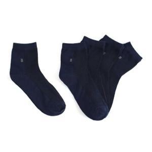 윈드업 남성용 중목양말 5켤레 네이비 단자 양말
