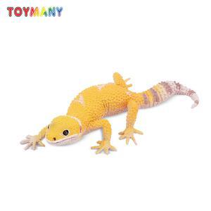 Toymany 레오파드 게코 파충류 동물 모델 장난감 미니 피규어 인형 액션 선물 케이크 장식