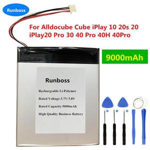 Alldocube Cube iPlay 8 8T 20s 10 Pro 30 40 교체 누산기 용 새 9000mAh 태블릿 PC 배터리