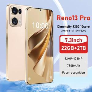 글로벌 버전 Reno 13 Pro 5G 스마트 오리지널 안드로이드 폰 22GB 7.3 인치 HD 스크린 108MP 카메라 7800mA