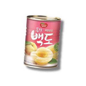 동원 복숭아 백도 400g 24개 포차 샐러드 간식 안주
