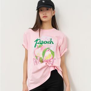 WOMAN 후르츠 루즈핏 반팔티 [PINK PEACH] / WBE2L01537