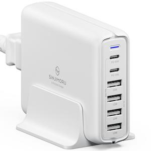 PPS 접지 90W O-PD 6포트 삼성 애플 정품 충전기 C타입 USB 어댑터 화이트