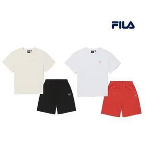 [휠라키즈](김해점)[55%할인]25SS신상 여름 필수템 스몰로고 상하세트 FK2FSH2001X_BLK_OED